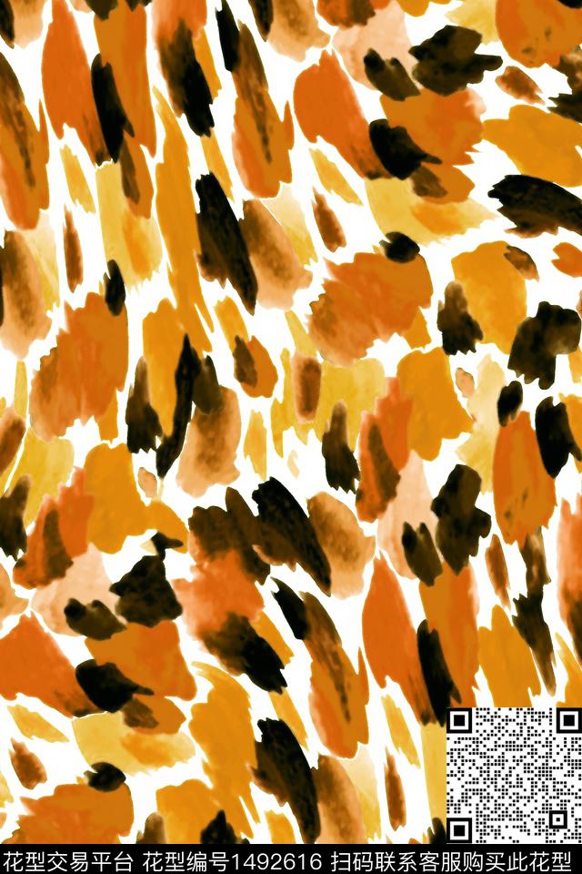 水彩肌理动物纹数码印花华亿平台下载（图片编号: 1492616） - 瓦栏（Walan）