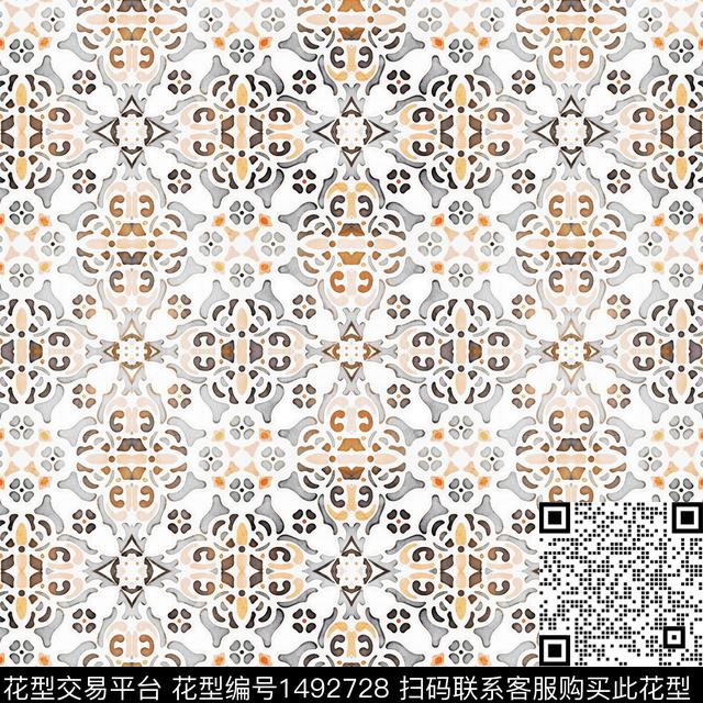 扎染华亿平台民族风大牌风数码印花华亿平台下载（图片编号: 1492728） - 瓦栏（Walan）