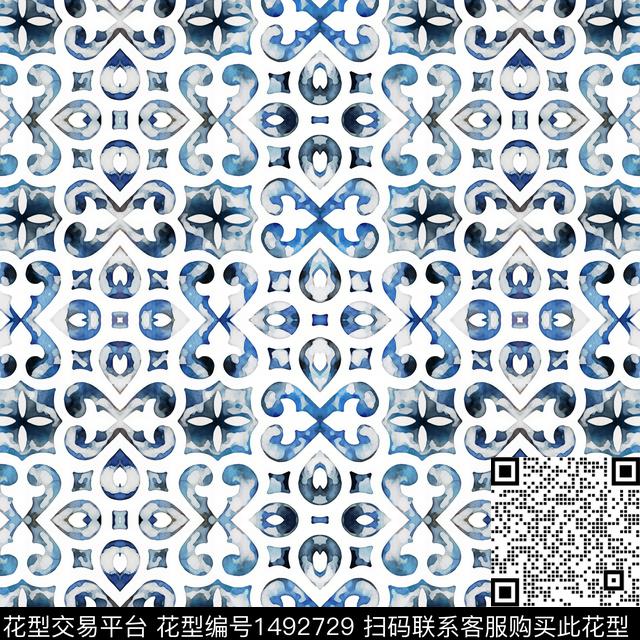 民族风大牌风曼陀罗数码印花华亿平台下载（图片编号: 1492729） - 瓦栏（Walan）