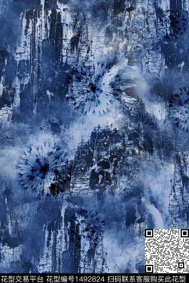肌理大牌风创意数码印花华亿平台下载（图片编号: 1492824） - 瓦栏（Walan）