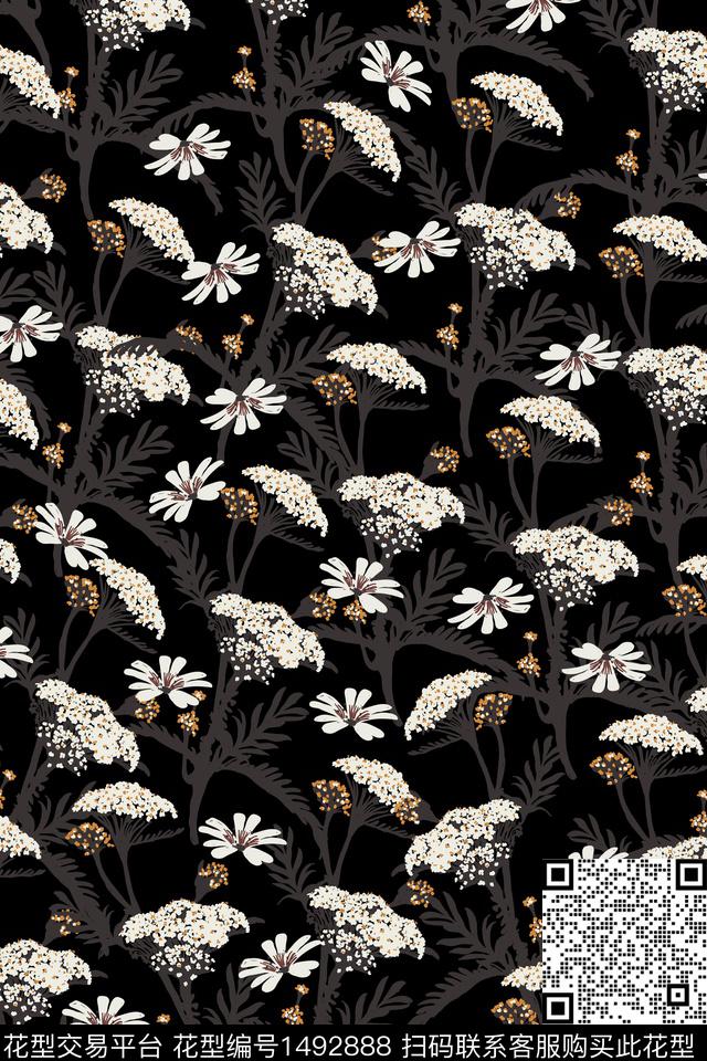 女装花卉大牌风数码印花华亿平台下载（图片编号: 1492888） - 瓦栏（Walan）