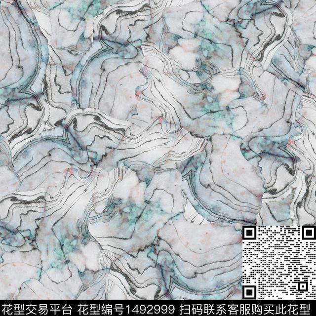 线条大牌风条纹数码印花华亿平台下载（图片编号: 1492999） - 瓦栏（Walan）