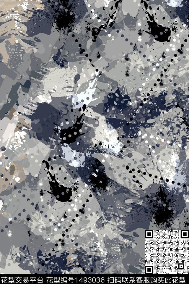 抽象男装户外家居服传统印花华亿平台下载（图片编号: 1493036） - 瓦栏（Walan）