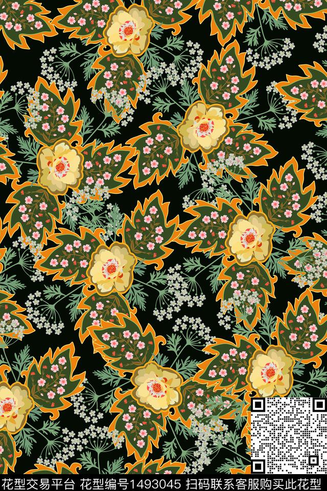 女装花卉小碎花数码印花华亿平台下载（图片编号: 1493045） - 瓦栏（Walan）