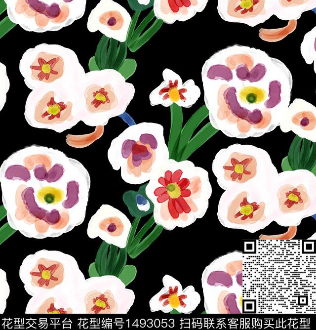 创意年轻女性数码印花华亿平台下载（图片编号: 1493053） - 瓦栏（Walan）