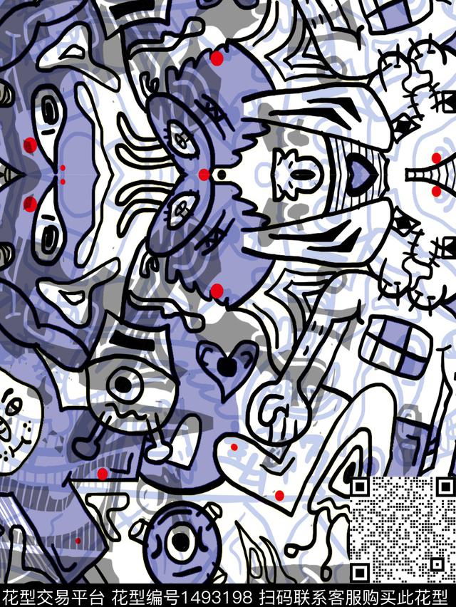 文字男装大牌风传统印花华亿平台下载（图片编号: 1493198） - 瓦栏（Walan）