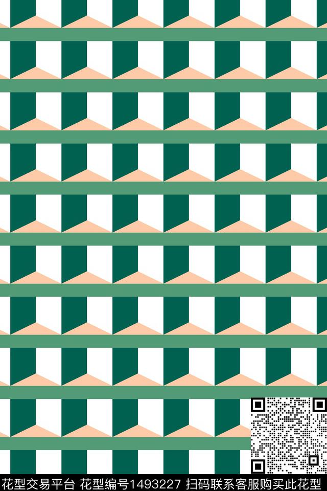 几何格子大牌风传统印花华亿平台下载（图片编号: 1493227） - 瓦栏（Walan）