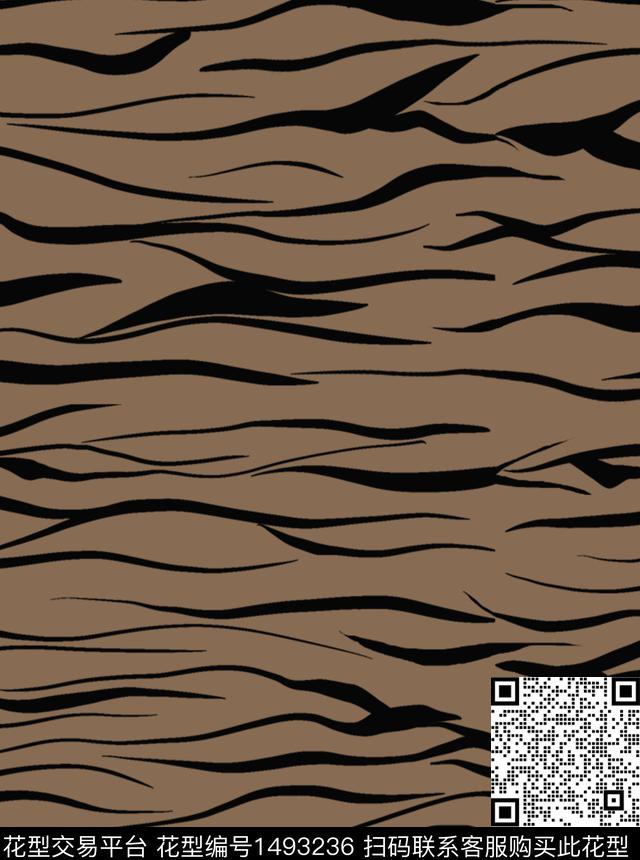 波浪纹几何数码印花华亿平台下载（图片编号: 1493236） - 瓦栏（Walan）