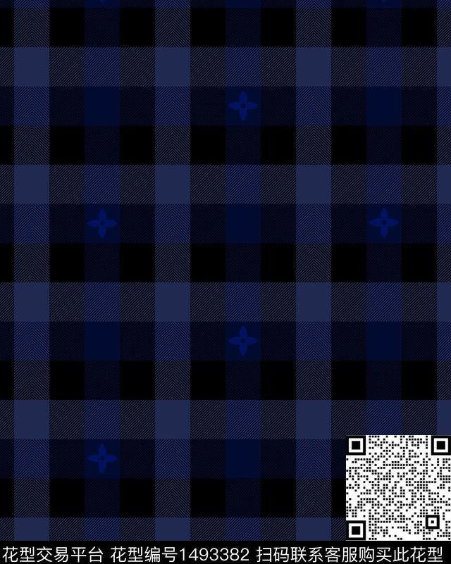 几何格子大牌风传统印花华亿平台下载（图片编号: 1493382） - 瓦栏（Walan）