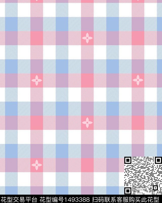 几何格子大牌风传统印花华亿平台下载（图片编号: 1493388） - 瓦栏（Walan）