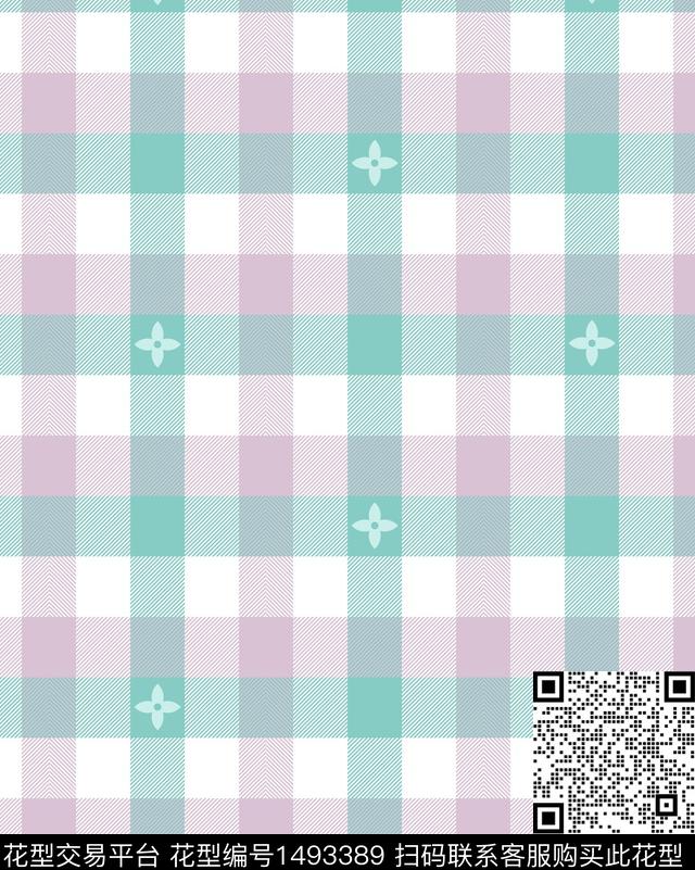 几何格子大牌风传统印花华亿平台下载（图片编号: 1493389） - 瓦栏（Walan）