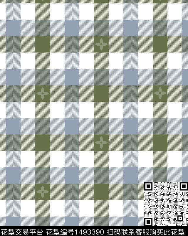 几何格子大牌风传统印花华亿平台下载（图片编号: 1493390） - 瓦栏（Walan）