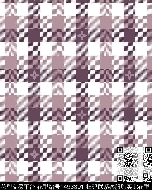 几何格子大牌风传统印花华亿平台下载（图片编号: 1493391） - 瓦栏（Walan）