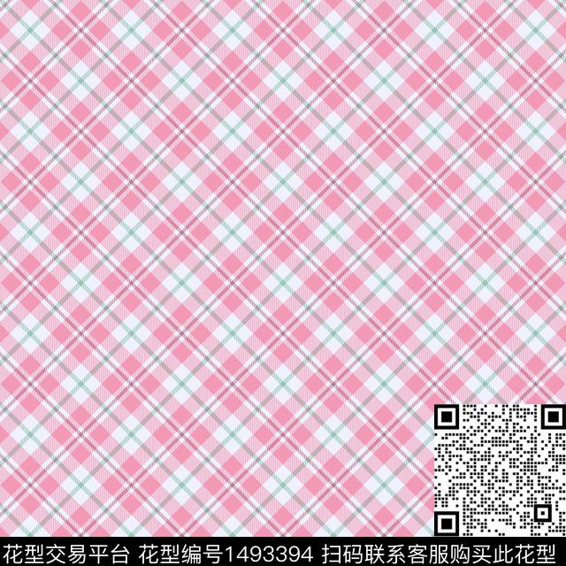 几何格子大牌风传统印花华亿平台下载（图片编号: 1493394） - 瓦栏（Walan）