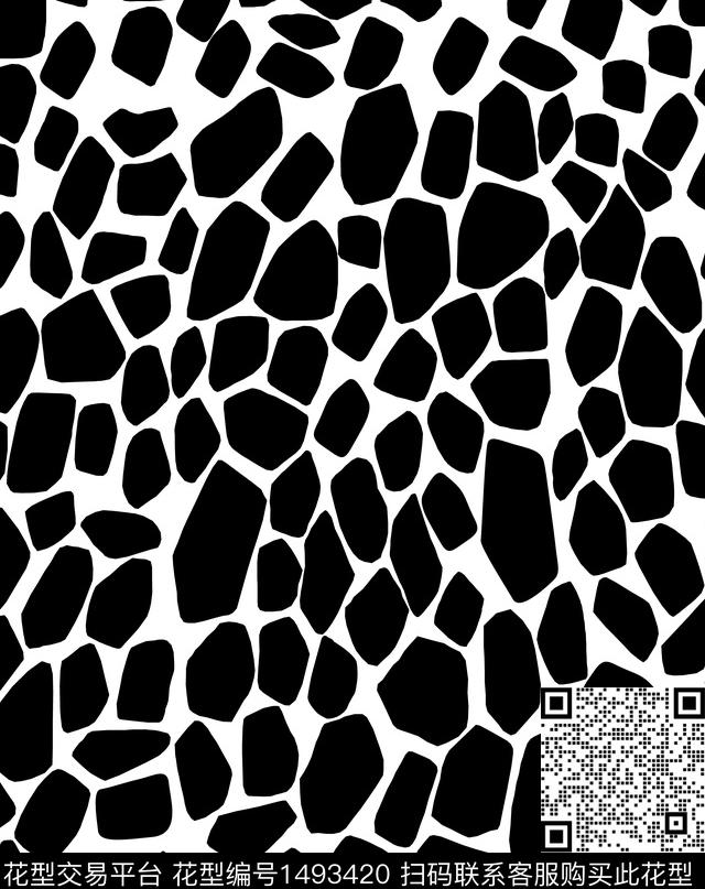 几何格子大牌风数码印花华亿平台下载（图片编号: 1493420） - 瓦栏（Walan）