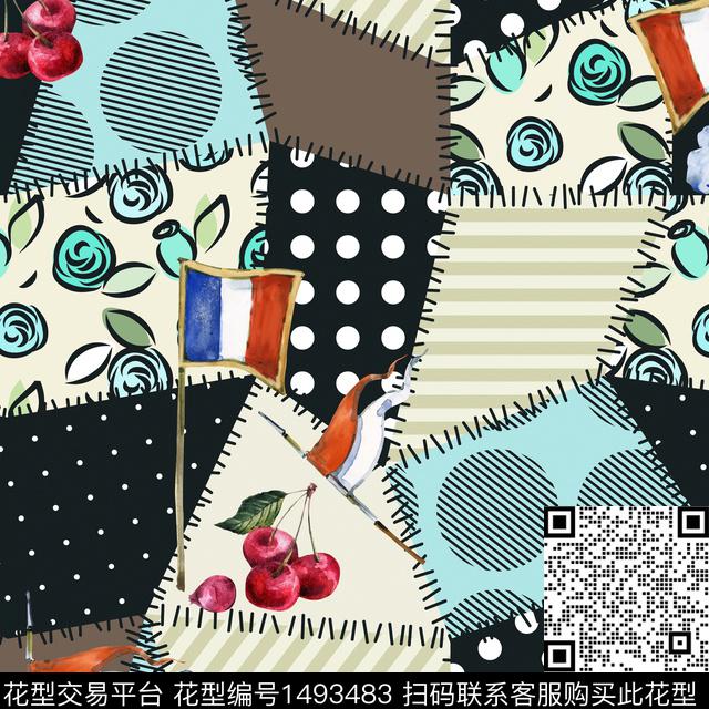 花卉香云纱老年花数码印花华亿平台下载（图片编号: 1493483） - 瓦栏（Walan）