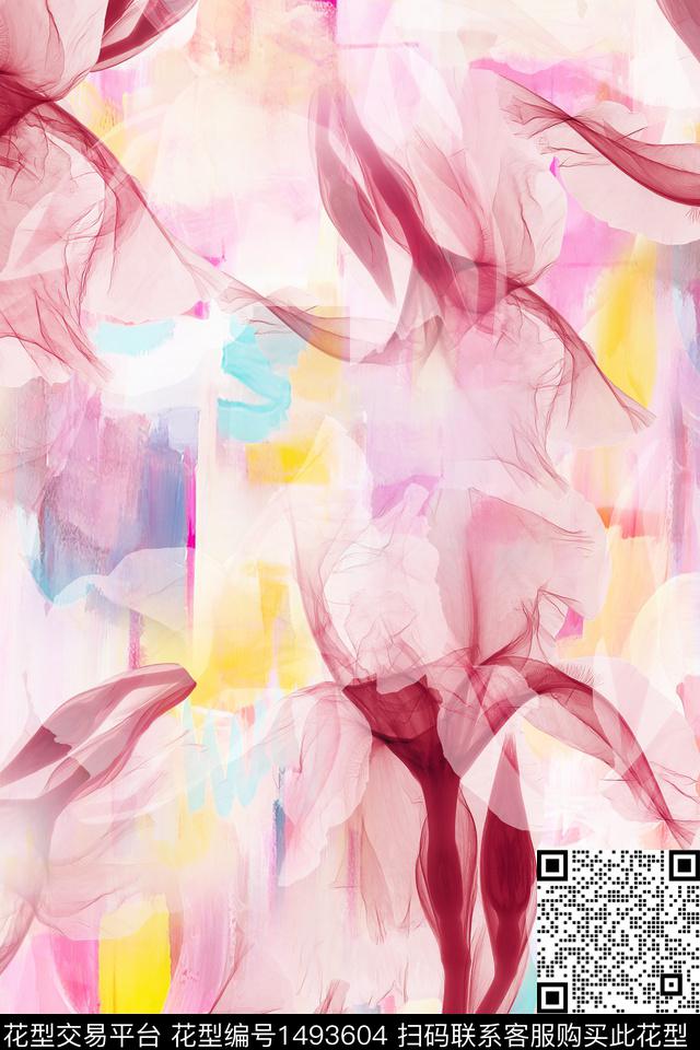 肌理大牌风小清新数码印花华亿平台下载（图片编号: 1493604） - 瓦栏（Walan）