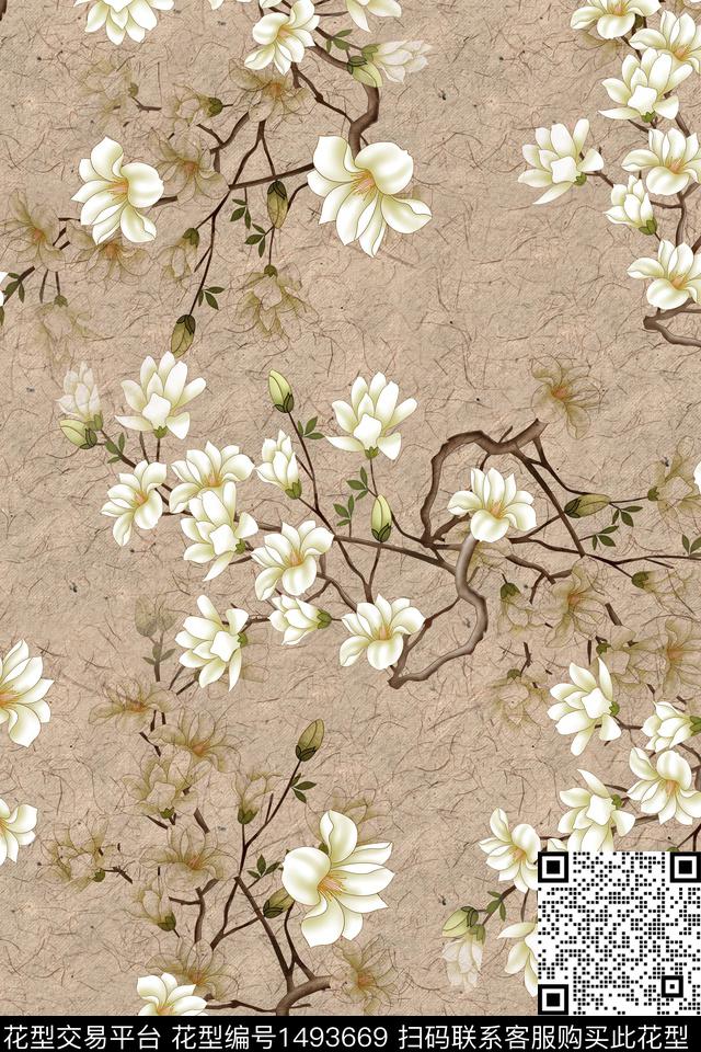 花卉小碎花数码印花华亿平台下载（图片编号: 1493669） - 瓦栏（Walan）