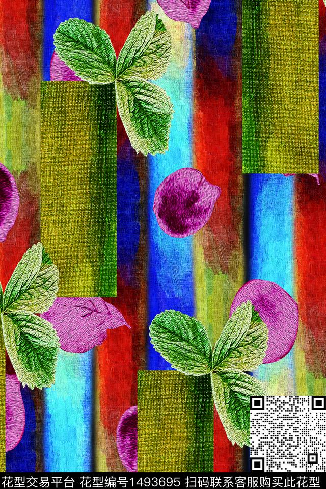 几何字母小碎花数码印花华亿平台下载（图片编号: 1493695） - 瓦栏（Walan）