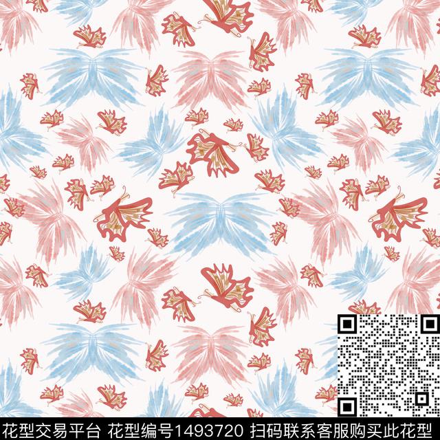 手绘趣味小碎花数码印花华亿平台下载（图片编号: 1493720） - 瓦栏（Walan）