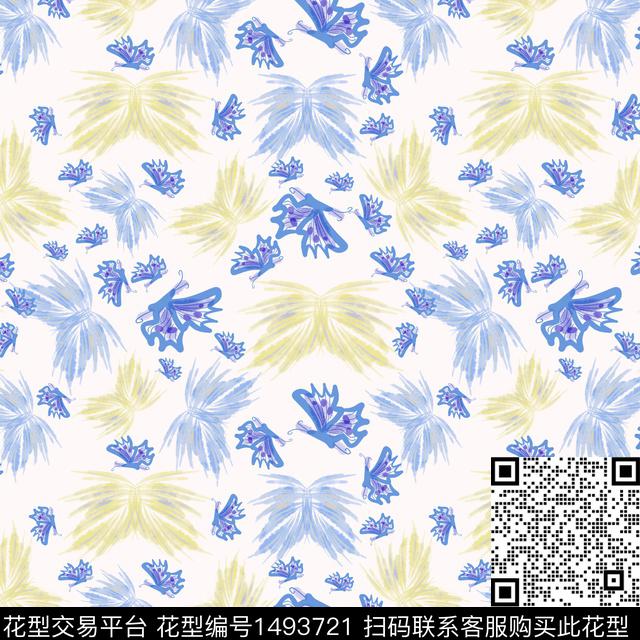 手绘趣味小碎花数码印花华亿平台下载（图片编号: 1493721） - 瓦栏（Walan）