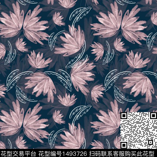 花卉手绘小碎花数码印花华亿平台下载（图片编号: 1493726） - 瓦栏（Walan）