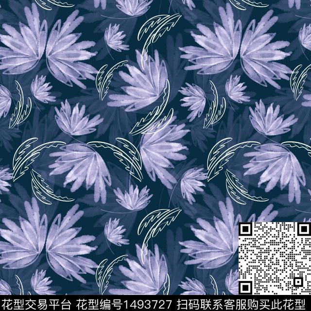 花卉手绘小碎花数码印花华亿平台下载（图片编号: 1493727） - 瓦栏（Walan）