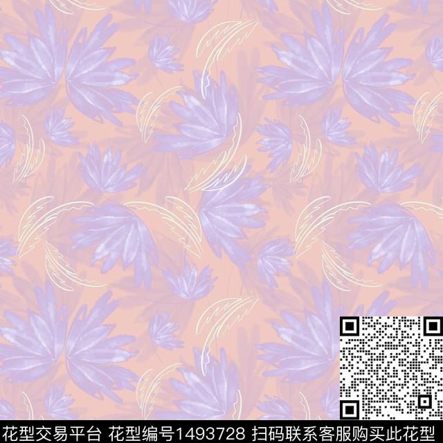 花卉手绘小碎花数码印花华亿平台下载（图片编号: 1493728） - 瓦栏（Walan）