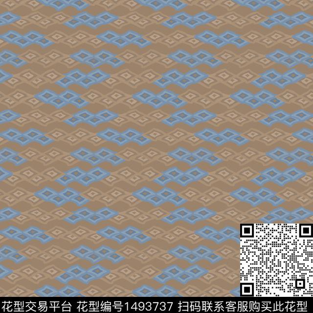 几何线条条纹传统印花华亿平台下载（图片编号: 1493737） - 瓦栏（Walan）