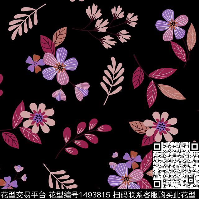 花卉雪纺小碎花传统印花华亿平台下载（图片编号: 1493815） - 瓦栏（Walan）