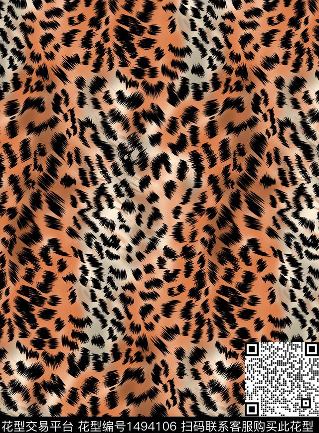 豹纹动物大牌风传统印花华亿平台下载（图片编号: 1494106） - 瓦栏（Walan）