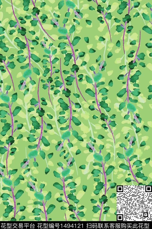 数码华亿平台彩底花卉大牌风数码印花华亿平台下载（图片编号: 1494121） - 瓦栏（Walan）