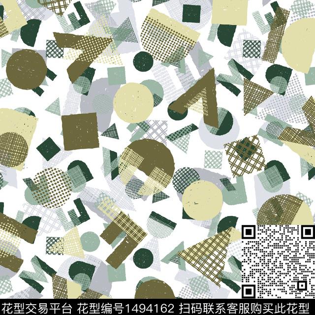 小清新趣味混合拼接传统印花华亿平台下载（图片编号: 1494162） - 瓦栏（Walan）