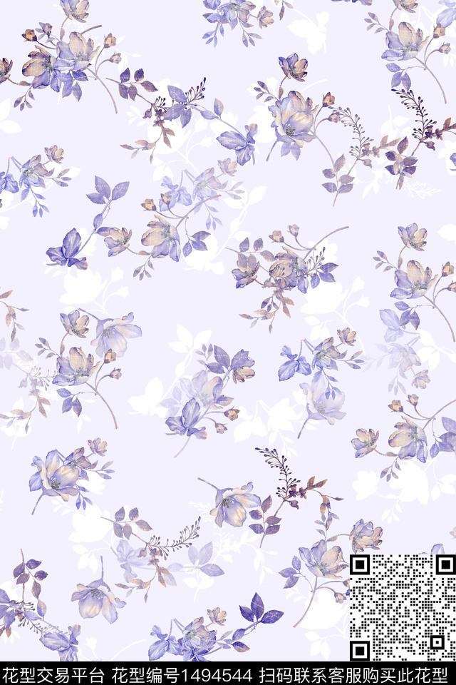 绿植树叶雪纺大牌风数码印花华亿平台下载（图片编号: 1494544） - 瓦栏（Walan）