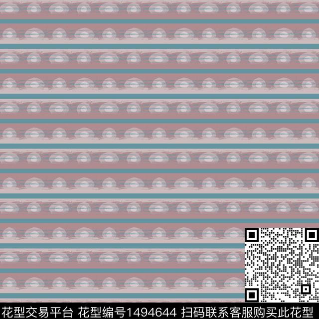 线条手绘条纹传统印花华亿平台下载（图片编号: 1494644） - 瓦栏（Walan）