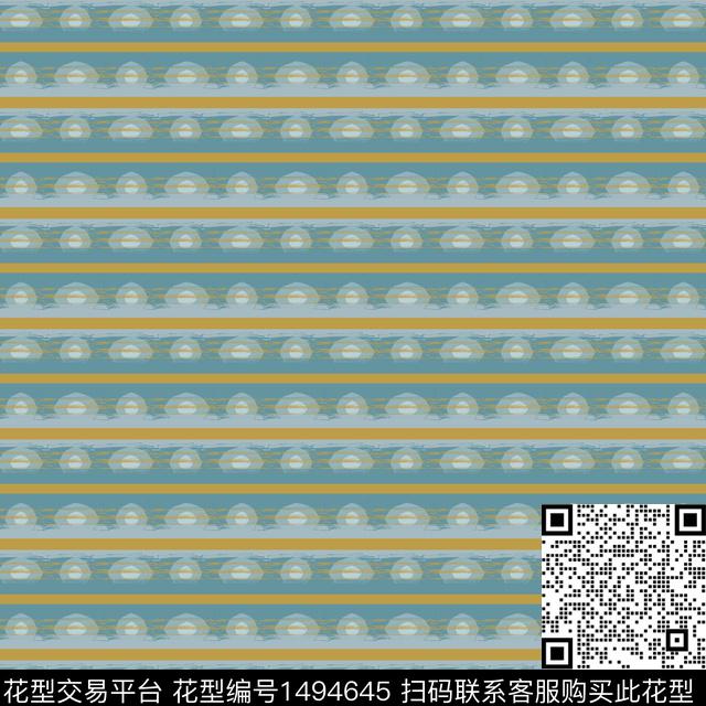 线条手绘条纹传统印花华亿平台下载（图片编号: 1494645） - 瓦栏（Walan）