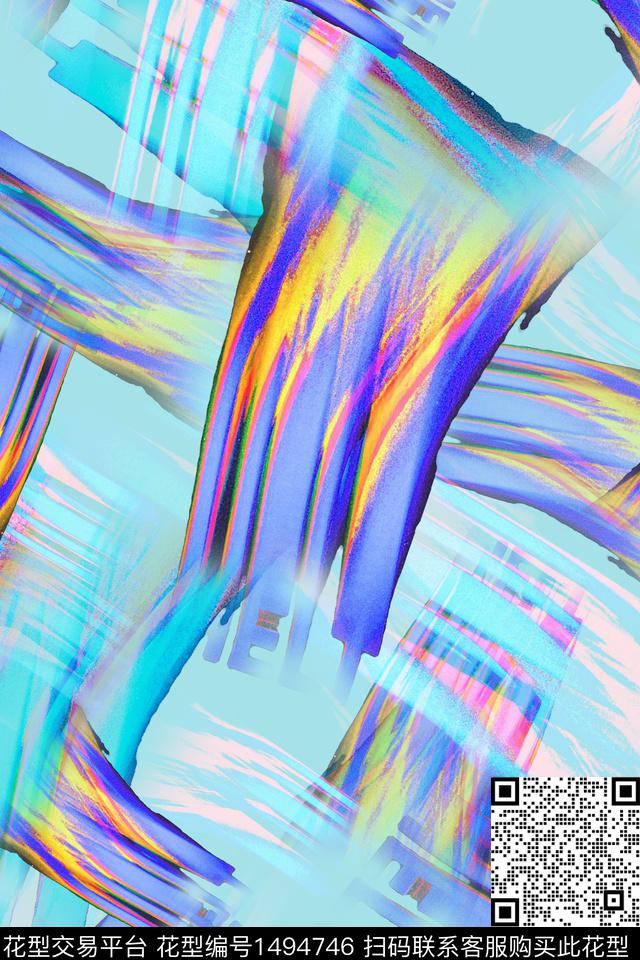 水彩炫彩肌理数码印花华亿平台下载（图片编号: 1494746） - 瓦栏（Walan）