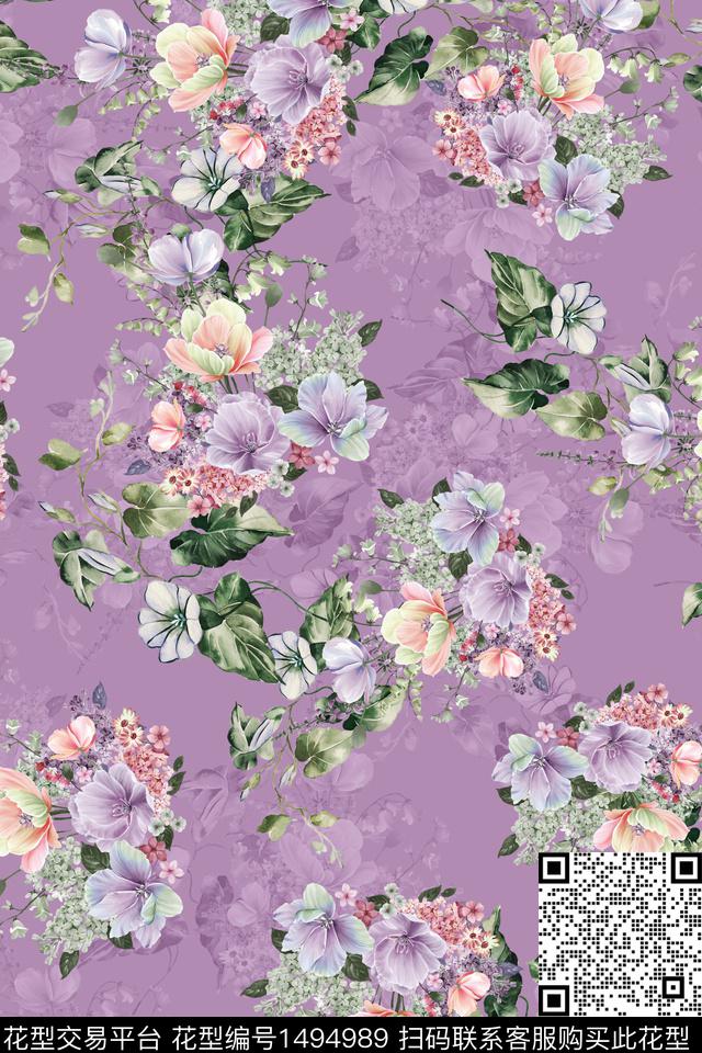 香云纱中东小碎花数码印花华亿平台下载（图片编号: 1494989） - 瓦栏（Walan）