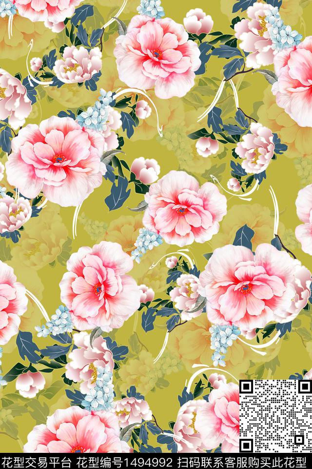 香云纱中东小碎花数码印花华亿平台下载（图片编号: 1494992） - 瓦栏（Walan）