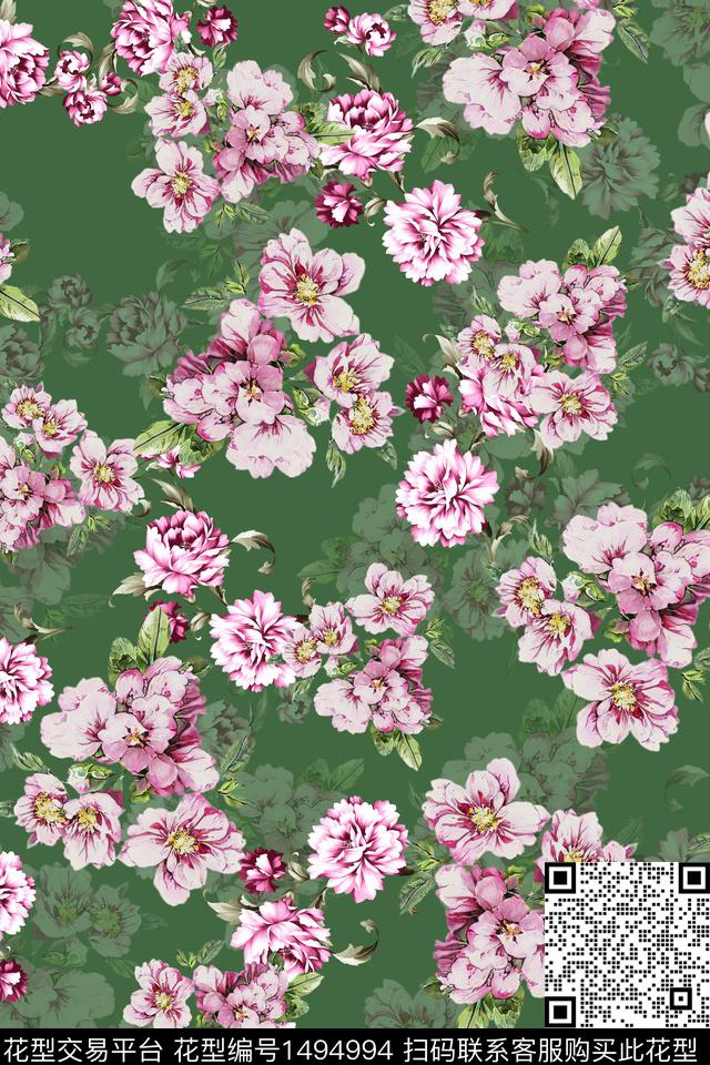 香云纱中东小碎花数码印花华亿平台下载（图片编号: 1494994） - 瓦栏（Walan）