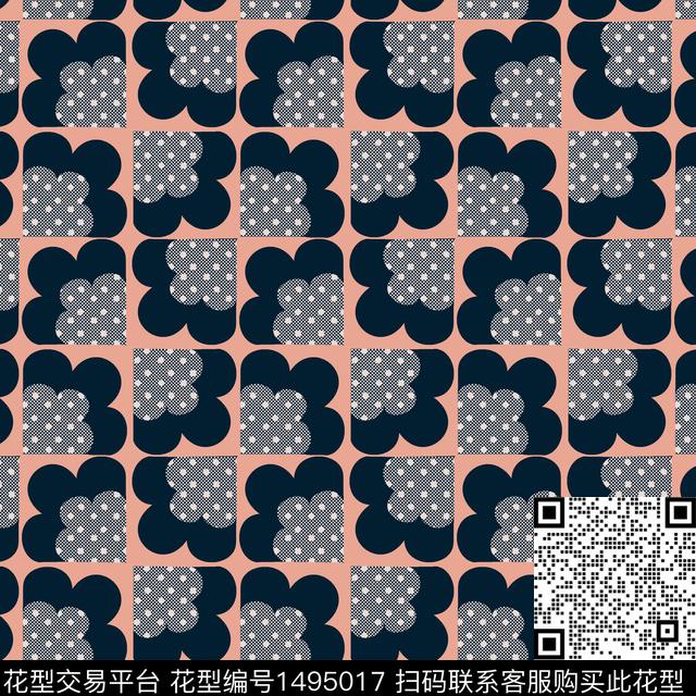 抽象花卉女装花卉传统印花华亿平台下载（图片编号: 1495017） - 瓦栏（Walan）