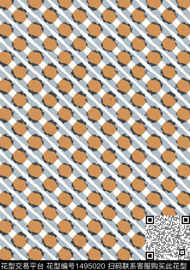 几何肌理女装传统印花华亿平台下载（图片编号: 1495020） - 瓦栏（Walan）