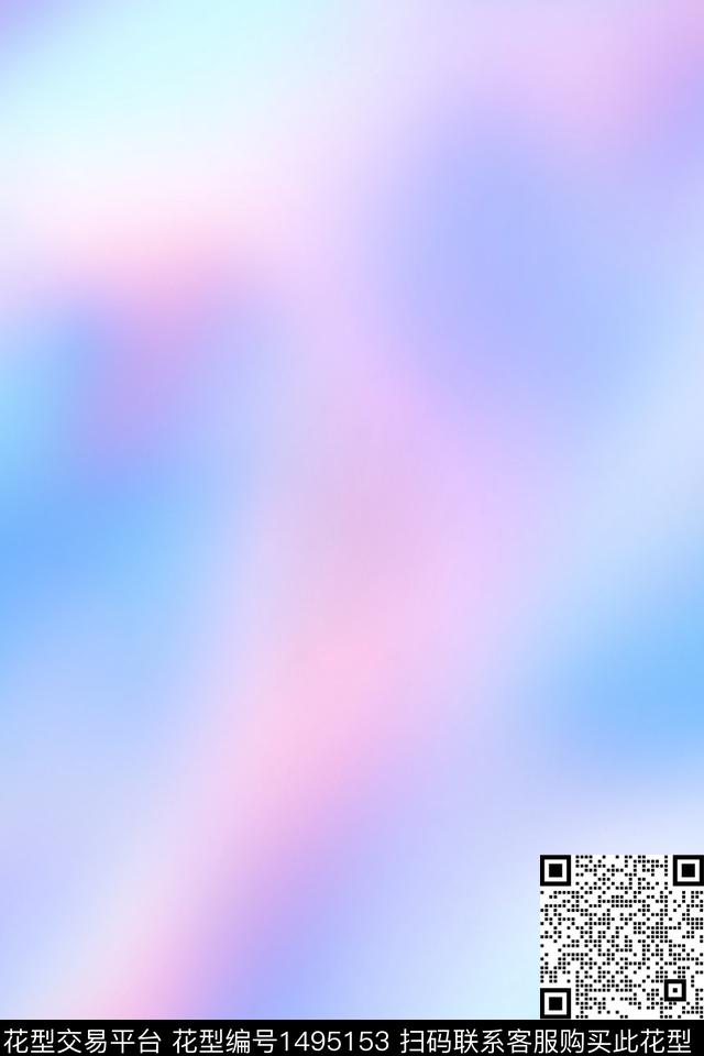 炫彩渐变年轻女性数码印花华亿平台下载（图片编号: 1495153） - 瓦栏（Walan）