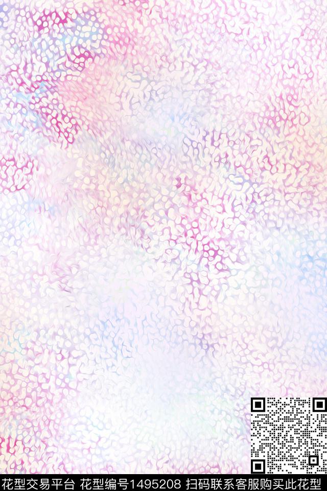 肌理扎染华亿平台大牌风数码印花华亿平台下载（图片编号: 1495208） - 瓦栏（Walan）