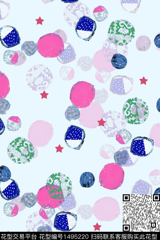 水彩肌理雪纺数码印花华亿平台下载（图片编号: 1495220） - 瓦栏（Walan）