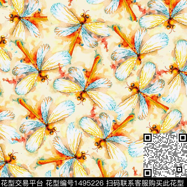 女装蜻蜓中老年数码印花华亿平台下载（图片编号: 1495226） - 瓦栏（Walan）