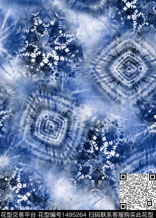 渐变扎染华亿平台花纹数码印花华亿平台下载（图片编号: 1495264） - 瓦栏（Walan）