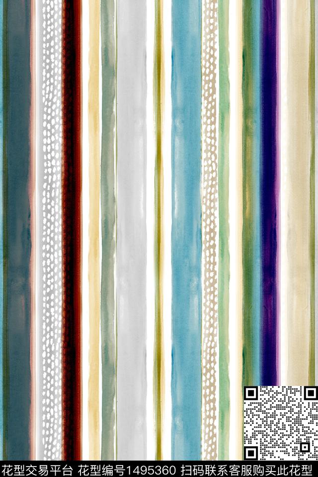 几何大牌风休闲数码印花华亿平台下载（图片编号: 1495360） - 瓦栏（Walan）