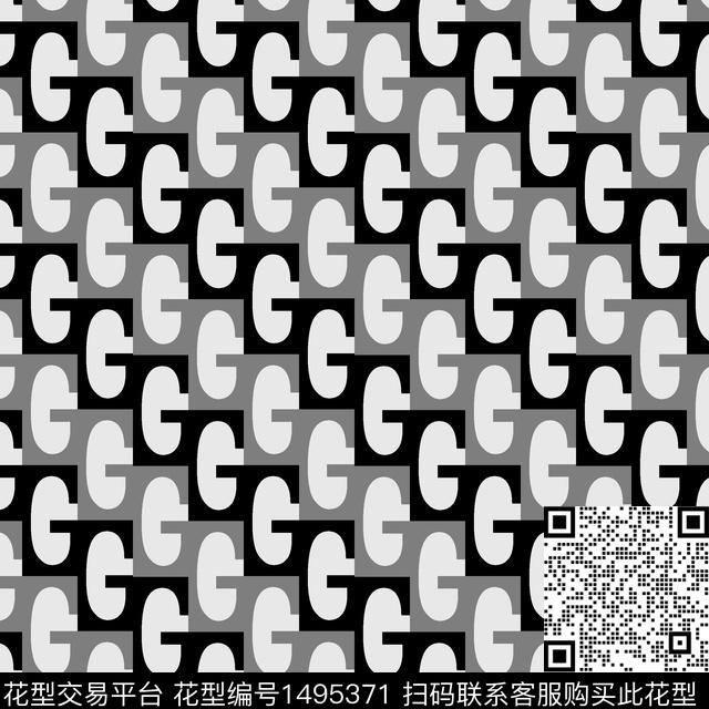 几何字母小碎花传统印花华亿平台下载（图片编号: 1495371） - 瓦栏（Walan）