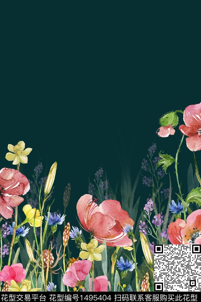 定位花女装定位花女装数码印花华亿平台下载（图片编号: 1495404） - 瓦栏（Walan）